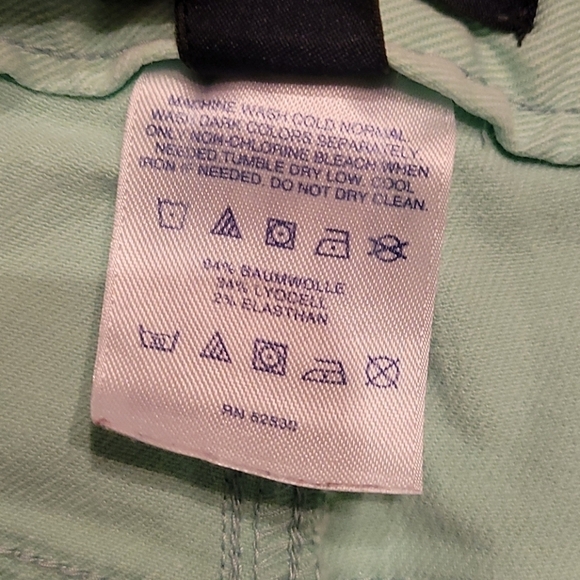 LAND'S END Fit 1 Midrise Mint Straight Leg Denim Ankle Jeans - Picture 6 of 9